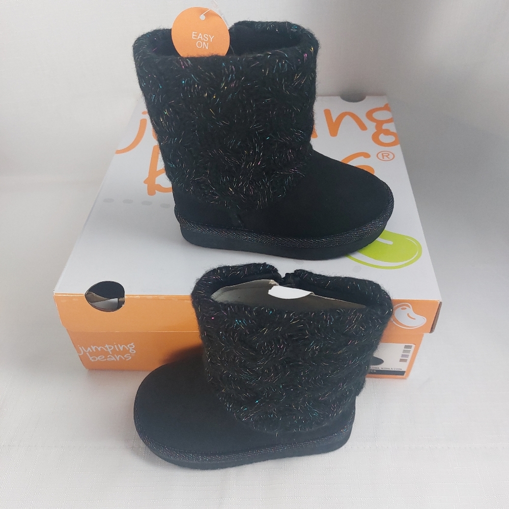 Jumping beans‎ reagann boot toddler Girls winter black size  5T